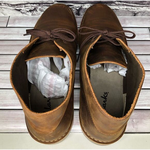 Clarks Bushacre 2 Brown Leather Lace Up Desert Ankle Chukka Boots Men Sz 13M US - Picture 14 of 15